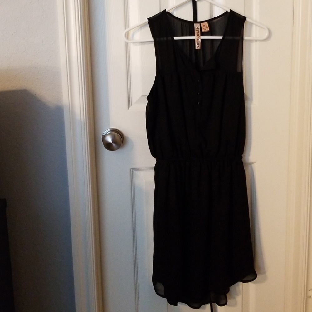 Knee length black dress